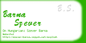 barna szever business card